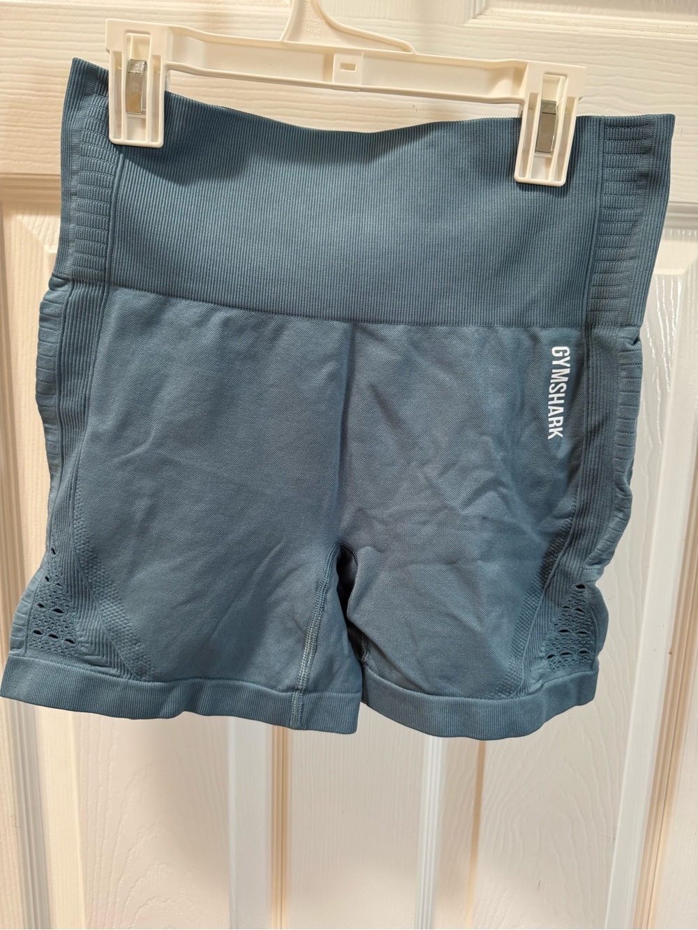 Gymshark High-Waist Seamless Slate Blue Bike Shorts